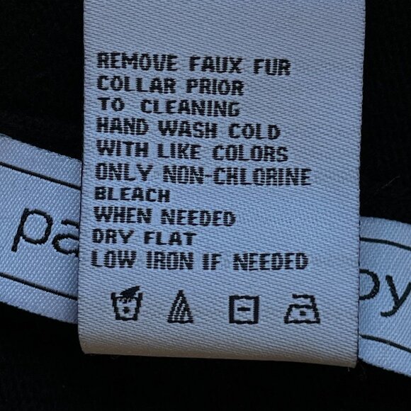 Pamela McCoy Black Wrap Cardigan Wool Blend Mob Wife Faux Fur Collar Size 1X - Picture 6 of 6